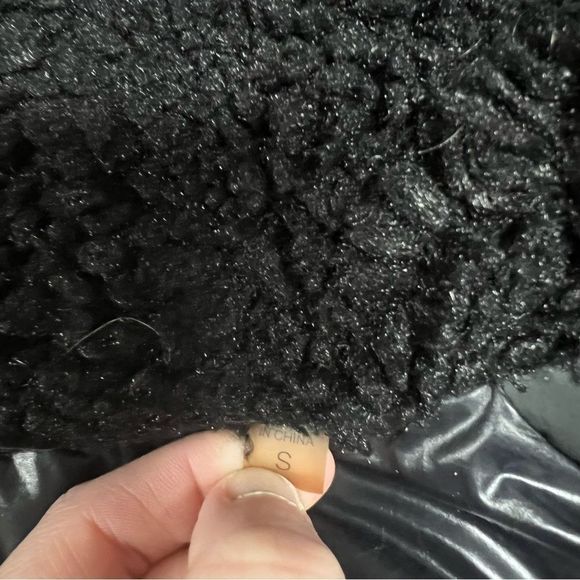 S13 New York Alpine Coat Womens Small Black Duck Down faux fur hood winter coat - Picture 9 of 16